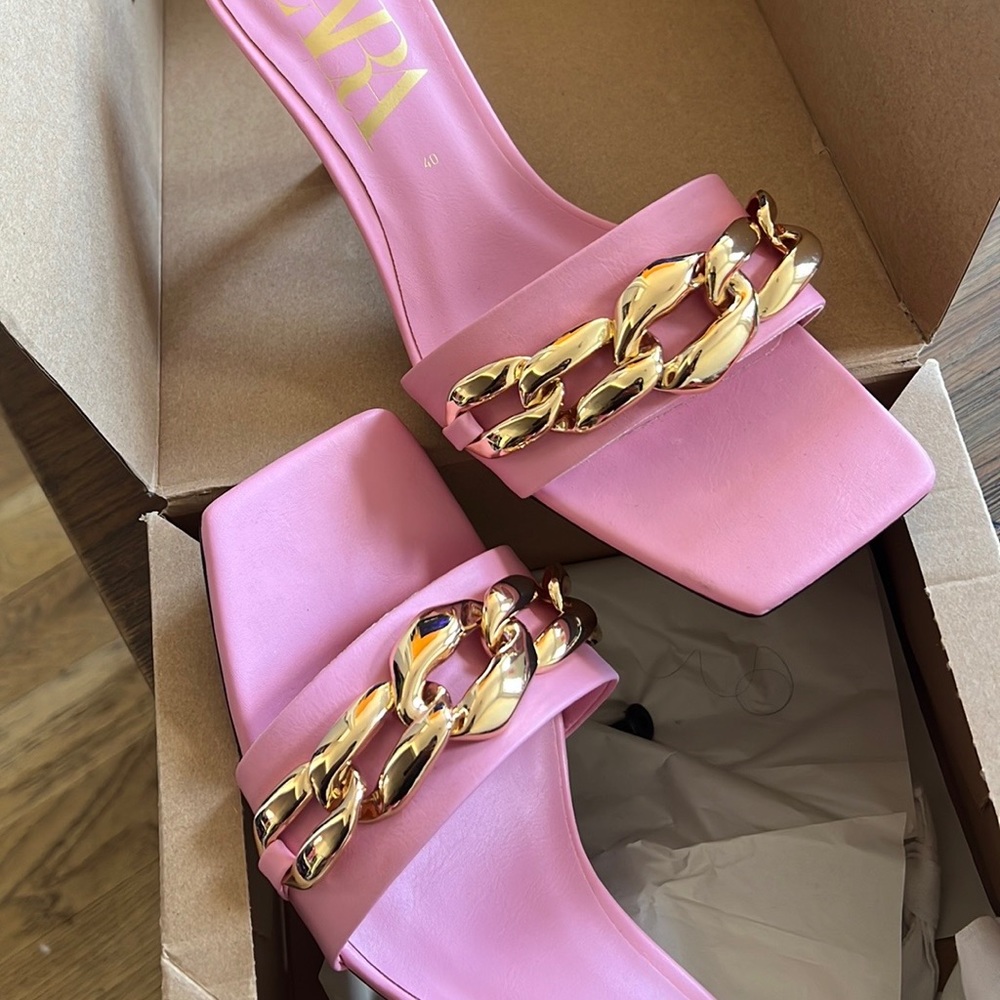 Pink Zara Mules